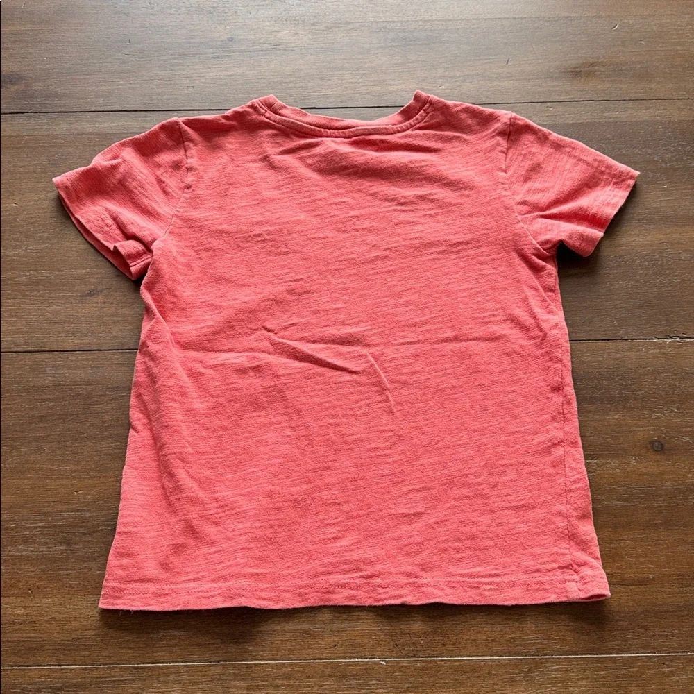 Size 7 Janie and Jack cotton pocketed salmon pink tee